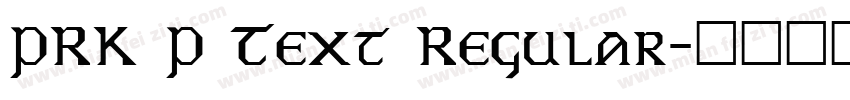 PRK P Text Regular字体转换